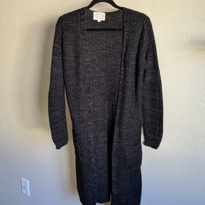 Dark Gray Long Knit Sweater